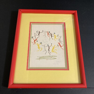 #ad Old Lithograph by Pablo Picasso Titled Dance of Youth. Surrealism. 1961. $129.99