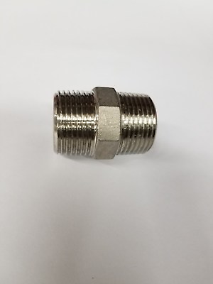 #ad HN 100 STAINLESS STEEL HEX CLOSE NIPPLE 1quot; NPT $9.25