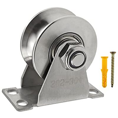 #ad Groove Wheel Pulley Stainless Steel Pulley Block Super Silent Single Pulley B... $14.01