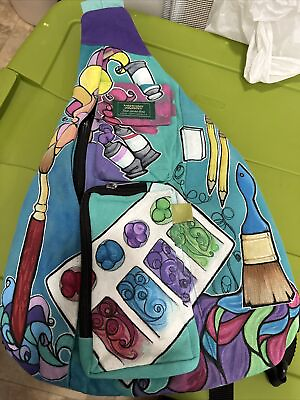 #ad New Watercolor Side Canvas Tote For Plein Air Carrying Art Supplies $59.99