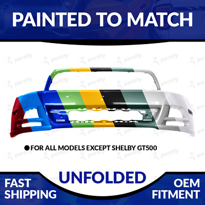#ad NEW Painted Unfolded Front Bumper For 2013 2014 Ford Mustang Non Shelby GT500 $365.99