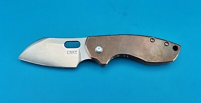 #ad CRKT Large Pilar Copper Handle EDC Pocket Knife Manual Open Sheepsfoot 5311CU $50.99