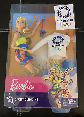 #ad Barbie Tokyo 2020 Olympics Games Sport Climber Doll with Gold Medal and Jacket $11.00