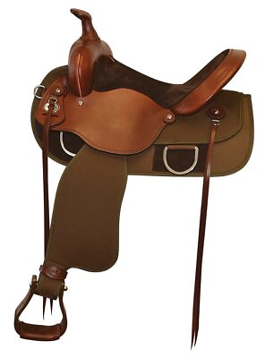 #ad Fabtron Lady Trail Cordura Saddle 15 16 or 17” Brown Suede Seat 7152 7154 7156 $995.00