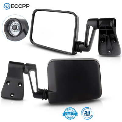#ad PassengerDriver Side Manual View Door Mirrors For 1987 2002 Jeep Wrangler $41.39