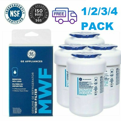 #ad 1 4Pack GE MWF New GenuineSealed GWF 46 9991 MWFP Smartwater Fridge Water Filter $20.68