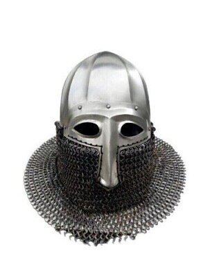#ad Medieval Tournament Helmet with Fluting Tempered Spring Steel Gift $168.00