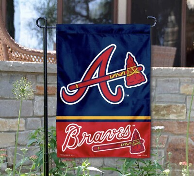 #ad MLB Atlanta Braves Garden Flag Double Sided MLB Braves Premium Yard Flag $9.99