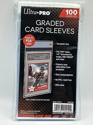 #ad Ultra Pro GRADED Card Sleeves PSA Perfect Fit 1 Pack of 100 $6.49