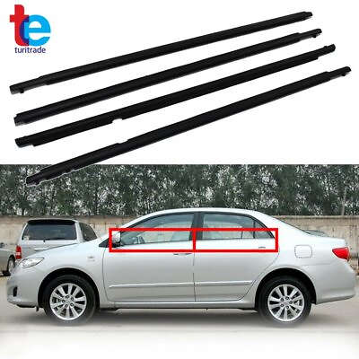 #ad 4pcs Weather Strips Window Moulding Trim Seal Belt For Toyota Corolla 2009 2012 $23.24