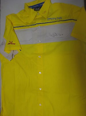 #ad Valentino Rossi Italy signed Yamaha Yellow Pit Crew shirt #46 COA AU $499.00