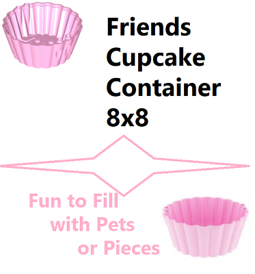 #ad LEGO Cupcake Container 8x8x3 Pink Large Muffin Tin Fill it Up Birthday Favor $3.03