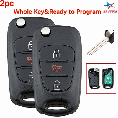 #ad 2 Replacement For 2010 2011 2012 2013 Kia Soul Remote Flip Key Fob 95430 2K340 $21.14