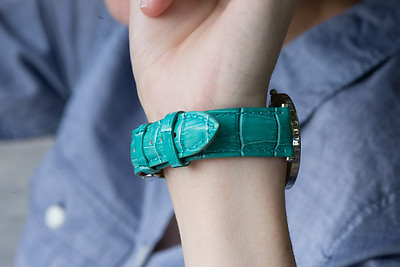#ad GENUINE CROCO GRAIN LEATHER INTERCHANGEABLE Watch Band Strap $14.95