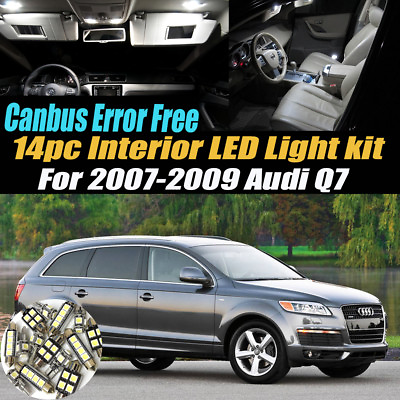 #ad 14Pc CANbus Error Free Car Interior LED White Light Kit for 2007 2009 Audi Q7 $21.00