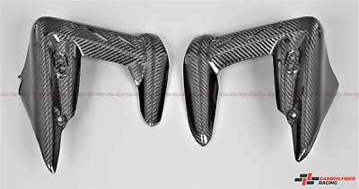 #ad 2007 2012 Triumph Street Triple Radiator Side Covers w slits 100% Carbon Fiber $190.30