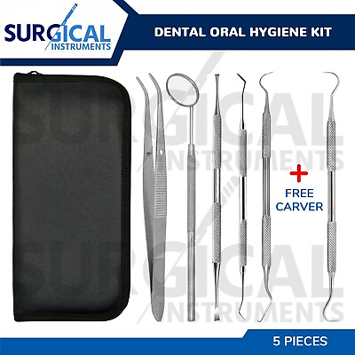 #ad Professional Dental Oral Hygiene Kit 5 Tools Deep Cleaning Scaler Teeth Care Set $6.99
