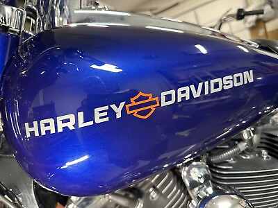 #ad 2 Harley Davidson Tank Decals Stickers Fits Street Glide Dyna Fat Boy Etc. $17.99