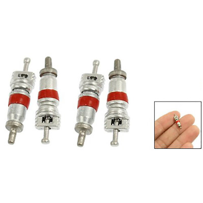 #ad 100 Pcs Red Truck Tyre Valve Stem Core Pressurized Air Heavy Duty Tire $9.49