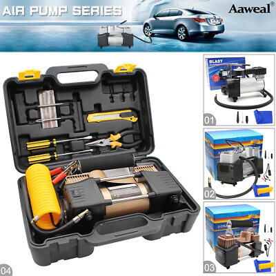 #ad Heavy Duty 12V Portable Car Air Tire Pump Inflator Portable Compressor Electric $24.69