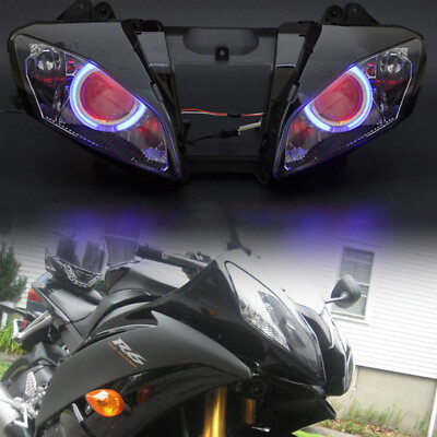 #ad Red Devil Eye Blue Angel Headlight Projector Assembly HeadLamp For Yamaha YZF R6 $303.99