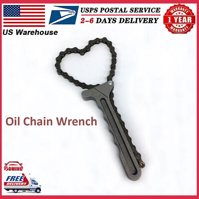#ad Oil Chain Wrench Oil Fuel Filter Remover Tool Car Engine Oil Filter Chain Wrench $14.08
