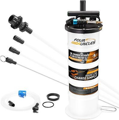 #ad FOUR UNCLES 6.5 L Oil Change Pump Tools Vacuum Fluid Extractor Pneumatic Manual $62.99