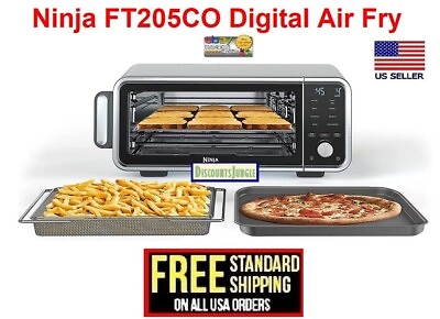 #ad Ninja FT205CO sp201 Digital Air Fry Pro Countertop 8in1 Oven Extended HI SILVER $118.95