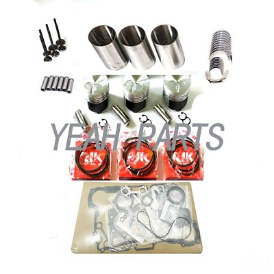 #ad For Yanmar 3TNE74 overhaul rebuild kit Piston ring cylinder bearing valve guide $465.00
