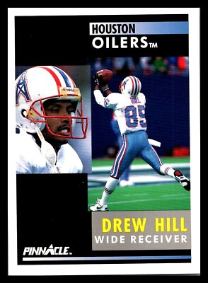 #ad 1991 Pinnacle #189 Drew Hill Houston Oilers NFL Football $2.39