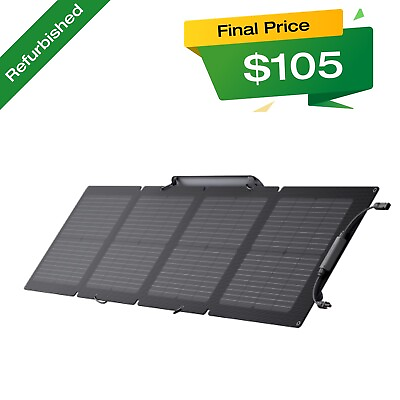 #ad EcoFlow 110W Portable Solar Panel Foldable with Carry Case Certified Refurbished $239.00