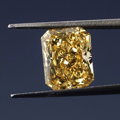 #ad Natural Yellow Diamond Radiant Cut 4 Ct D Grade VVS1 1 Free Gift $180.00