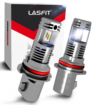 #ad LASFIT 9007 HB5 LED Headlight High Low Beam Bulbs Conversion Kit 6000K White 2X $36.99