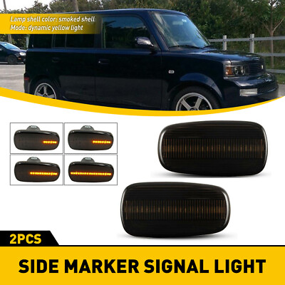 #ad #ad For 2004 2006 Scion xB Sequential SMOKE LED Front Fender SIDE MARKER LIGHTS $16.99