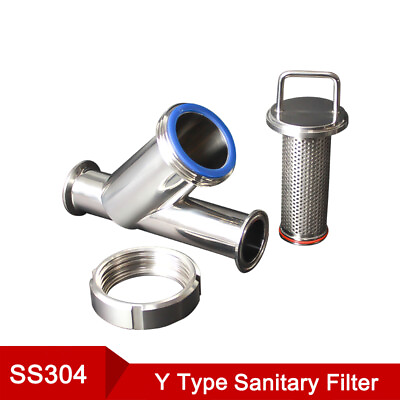 #ad 3#x27;#x27; SS304 Y Type Sanitary Strainer Filter High Flow Quick Filter 100 Mesh $282.99
