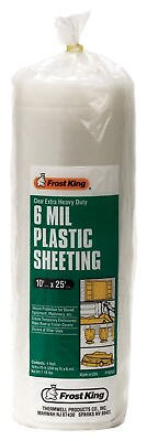 #ad Frost King P1025 6 Clear Plastic 6 mil Thick Sheeting 10 W x 25 L ft. $27.95