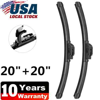 #ad 20quot;20quot; Windshield Wiper Blades Premium Hybrid silicone J Hook OEM High Quality $7.98