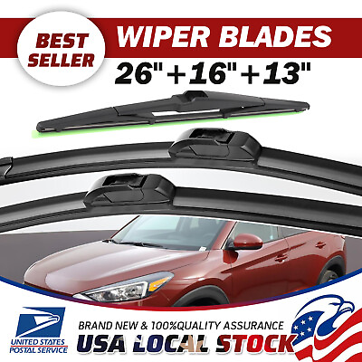 #ad Car Front Rear Wiper Blades Fit for Hyundai Tucson JM 2015 2020 Windshield Blade $18.19