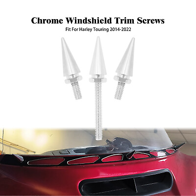 #ad Chrome Fairing Windshield Mounting Spikes Fit For Harley Glide Ultra Limited 14 $10.99