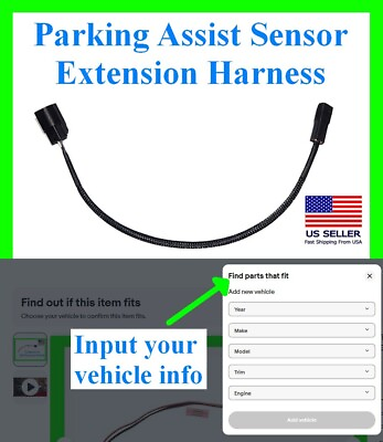 #ad fits Ford Chevy Rear Parking Assist Sensor Extension Harness Connector Plug Park $32.99