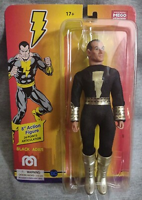 #ad Black Adam 8 Inch Mego Topps Variant Action Figure $27.99