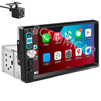 #ad Touch Screen Car Stereo Radio Bluetooth FM Player For Apple Carplay Android Auto $71.90