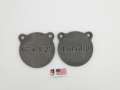 #ad Lot of 2 AR500 steel targets 6quot; x 1 2quot; Thick $29.95