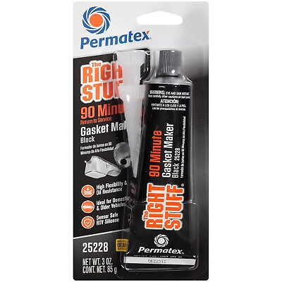 #ad 25228 The Right Stuff 90 Minute Black Gasket Maker 3 oz 1 Count Pack of 1 $14.14