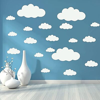 #ad Big Clouds Wall Decals Removable Large Sticker Self Adhesive Wallpaper for Room $16.22