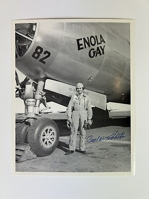 #ad Paul Tibbets Signed 8” x 10” WWII Enola Gay Pilot Atomic Bomb Hiroshima Japan $80.00