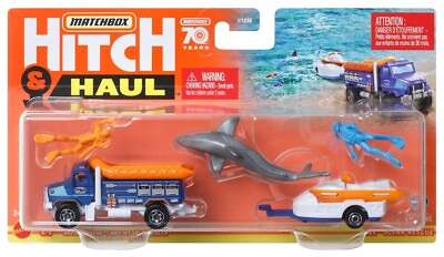 #ad 2023 Matchbox Hitch amp; Haul Ocean Rescue Play Set 1:64 Die cast Cars Model Toys $15.99