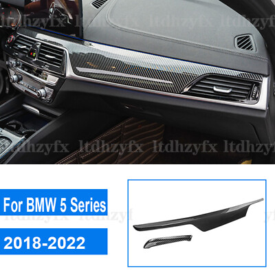 #ad ABS Carbon Fiber Center Control Air Panel Trim Cover For BMW 5 Serise 2018 2022 $128.48