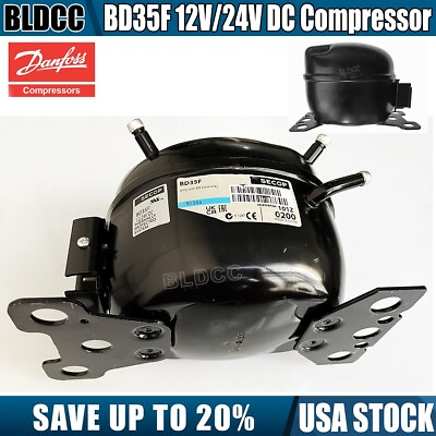 #ad DC12V 24V 80 420W Secop BD35F 101Z0200 R134a Compressor Danfoss Refrigeration BL $149.99