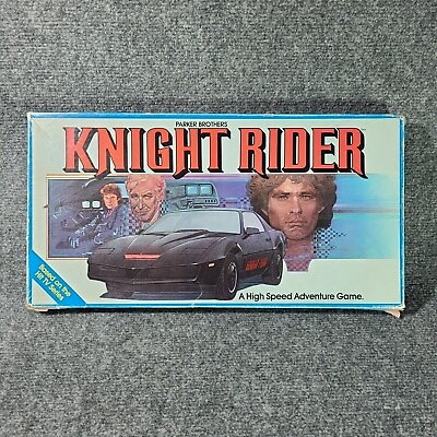 #ad Knight Rider 1983 High Speed Adventure Board Game Kitt Parker Brothers Playable $34.99